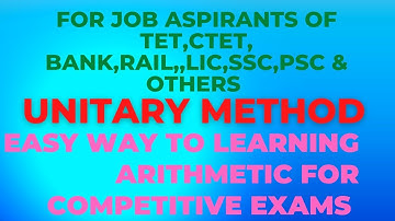 Unitary Method - Direct & Inverse variation