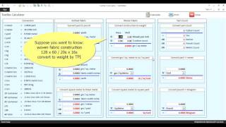 Fabric Calculator - Convert woven fabric construction TPI  to weight screenshot 5
