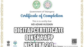 How to download Digital Certificate from DIKSHA App || NISHTHA 2.0 training Certificate download