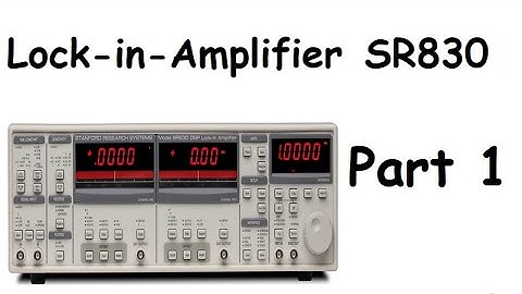 Part : 1-- The basic principle behind Lock-in-Amplifier