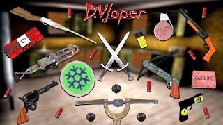 All DVloper Weapons in All Dvloper Games | Granny The Twins SlendrinaX Granny 2 Granny 3 screenshot 5