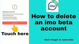 How to delete an imo beta account screenshot 3