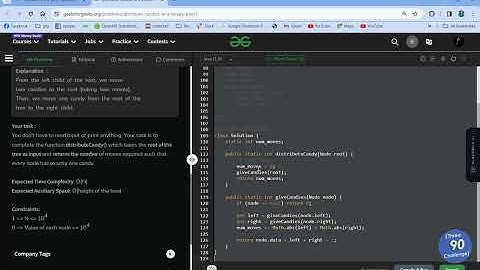 Distribute candies in a binary tree || GFG Problems discussion || CodeTav Management