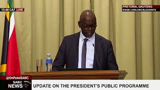 Update on President Ramaphosa's public programme this week: Vincent Magwenya