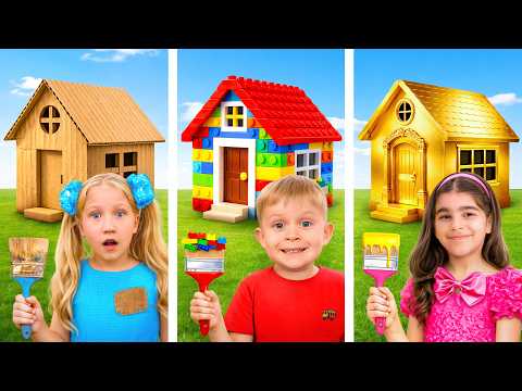 تحدي 10 ضد 100 ضد 1,000,000 لتزيين المنازل الكرتونية