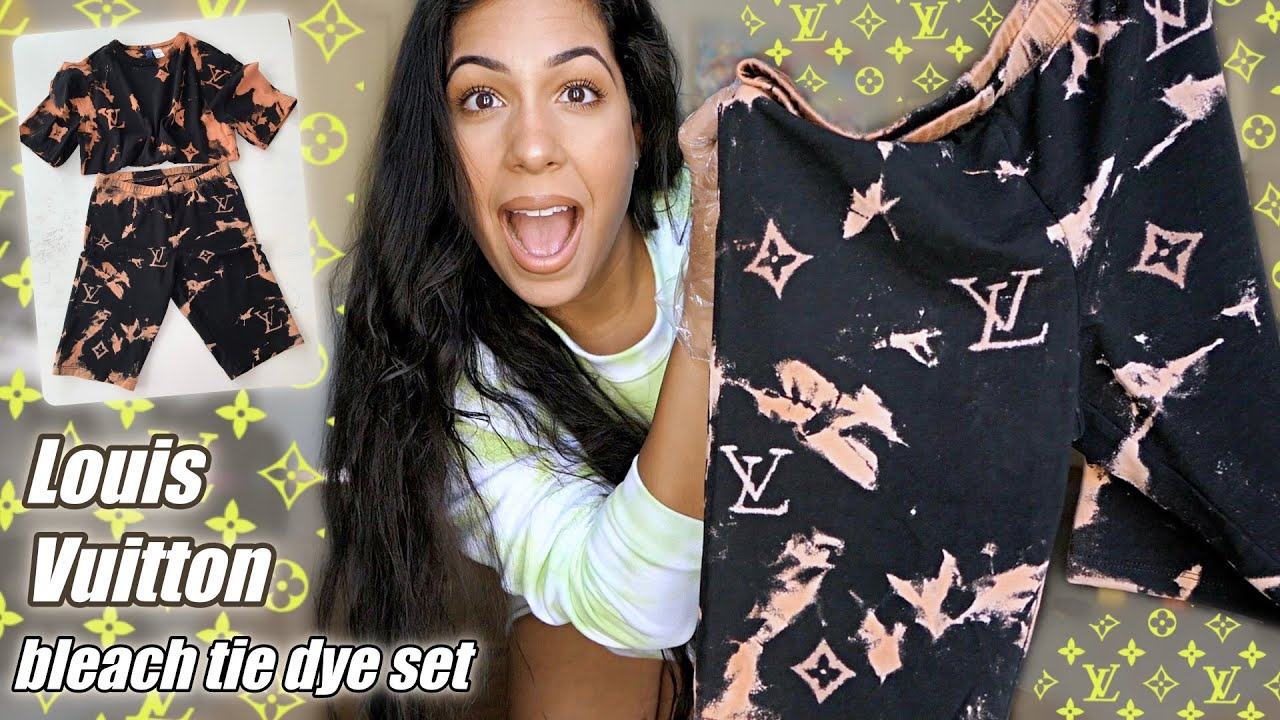 I tie dyed a LOUIS VUITTON outfit with BLEACH **super easy to do** 
