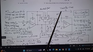  Logarithmic Amplifiers , lecture 2, Op Amps , Transistors  ,Vo=-logVin, دوائر اللوغريتمات 🇯🇴
