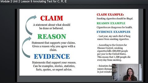 Module 2 Unit 2 Lesson 9 Annotating Text for C, R, E