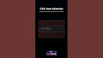 CSS :has selector #coding #webdevelopment 🚀