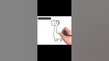 Teach you how to draw a giraffeland animal video simple drawing #giraffecalf #giraffeday #safarikid