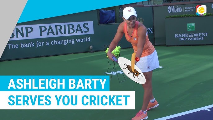 pix Ash Barty Cricket ashleigh barty serves you cricket