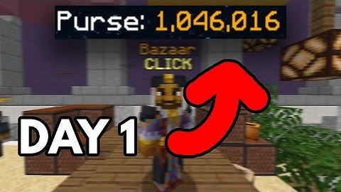 How I Got One Million Coins on My FIRST DAY in Hypixel Skyblock.. | Hypixel Skyblock Experiment