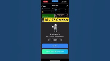 Hold coin daimond reclaim code 27 October | Hold coin heist code 26 & 27 October