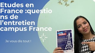 Étude en France: questions de l’entretien campus France