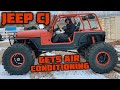 Jeep CJ on 43&quot; Tires Gets Air Conditioning!