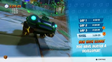 CTR Nitro Fueled - Developer Time Trial #8: Tiger Temple (1:29:25)