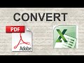 How to convert PDF to Excel