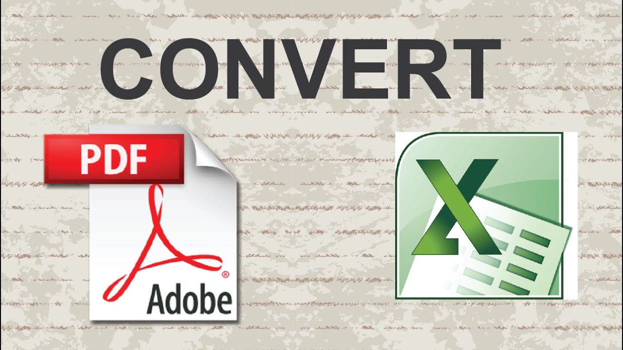 How to convert PDF to Excel