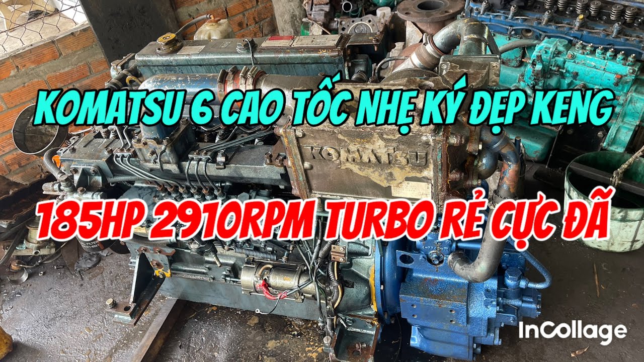 Bán Komatsu 6 (EM636) Cao Tốc 185hp 2910rpm Turbo Chỉ 70tr 0923,5555,97 Tâm| Tâm Vlog