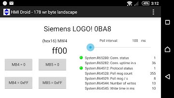 HMI Droid / Odrid HMI - Write byte button action