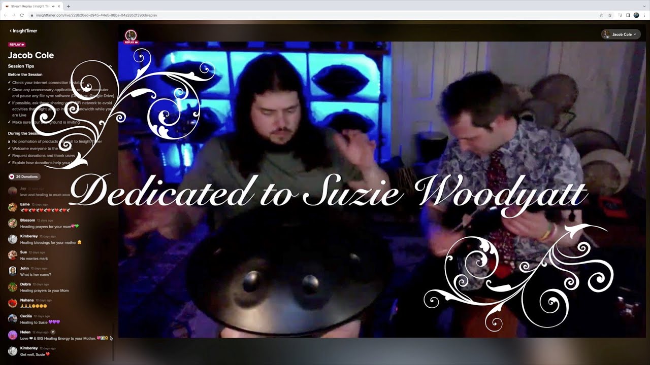 Insight Timer Live Stream - Handpan Zen Lounge - Handpan & Violin            "The Silo/King's Quest"