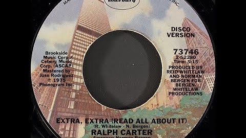 Ralph Carter - Extra, Extra (Read All About It) [Good Times Edit]