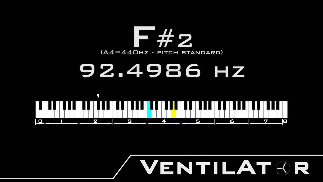 琴音ページ F#2 / 92.4986hz @A440hz Tone For Instrument Tuning - YouTube