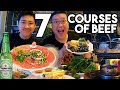 Vietnamese 7 Courses of Beef Bò 7 Món - RESTAURANT MUKBANG