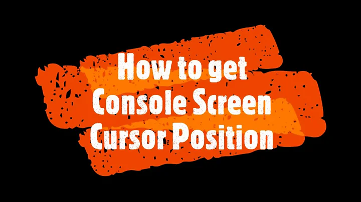 Get Cursor Position on Console Screen in C++ | Cursor Position