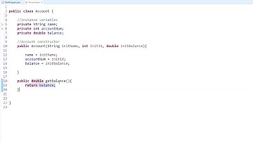 Java Programming Tutorial - 14- Creating a Class, Instance Variables, and a Constructor
