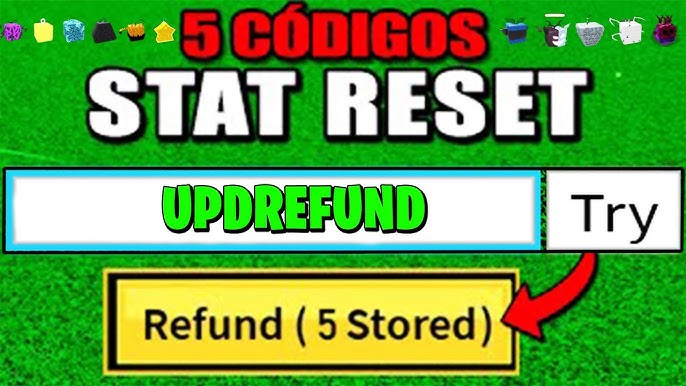 2 NOVOS CÓDIGOS + TODOS OS CÓDIGOS DE RESET STATUS DO BLOX FRUIT (Roblox) blox  fruits codes 