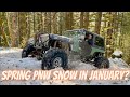 Killer snow run on a beautiful day part 1 jeep pnw snow