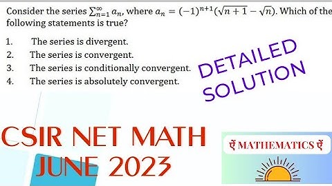 ID-704022 Series | CSIR NET June 2023