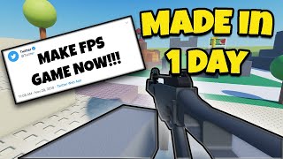 i made a ROBLOX FPS Game IN ONE DAY...