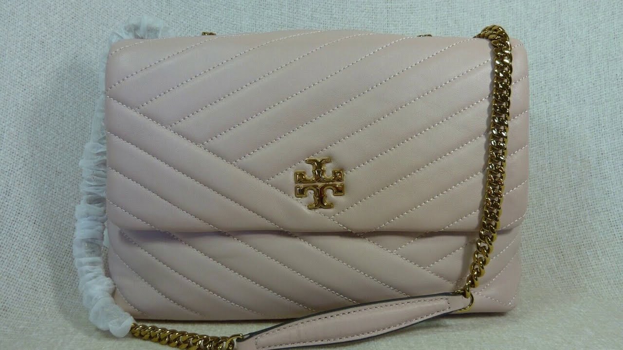 Tory Burch Pink Moon Kira Chevron Convertible Shoulder Bag 