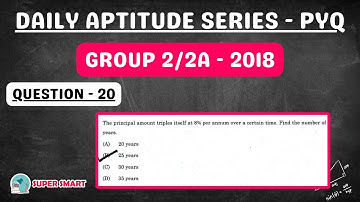 The principal amount triples itself at 8% per annum over a certain time|Group 2/2a 2018 PYQ Solution