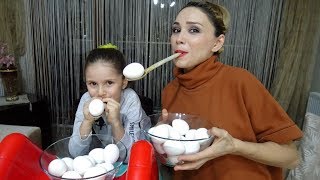 Lina İle Yumurta Challenge Oynadık Çok Eğlendik Bakın Kim Kazandı