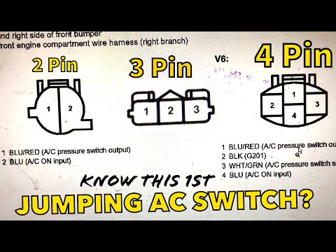 how to jump 3 wire ac pressure switch