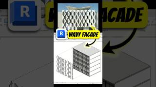 Wavy Facade in Revit #revit #bim #architecture