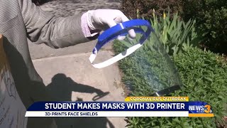 Student makes masks with 3D printer