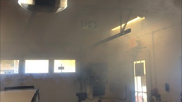 Setting off the fire alarm system with fog machine