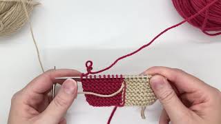 Knitting Intarsia Colorwork in Garter Stitch