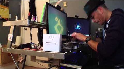 Playing music on the Leap Motion controller. Minority report theremin style.