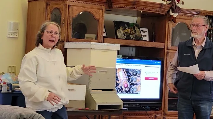 Marc and Mary Schroder discussing beekeeping.