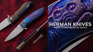 Folding Knife Folder Micro Sting Grogu 4 M398 Herman Pimped By Micho