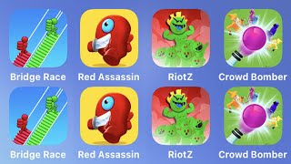 Bridge Race, Red Assassin, RiotZ, Crowd Bomber and More Mobile Color Games iPad Gameplay screenshot 4
