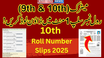 roll number slips for 10th class 2025 | 10th class roll number slips 2025 | 10th Roll No Slip 2025,