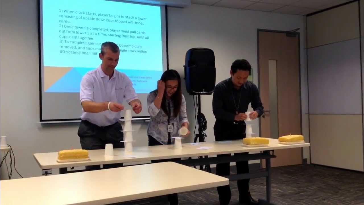 Paper Cup Stacking Game US vs Philippines vs Australia YouTube