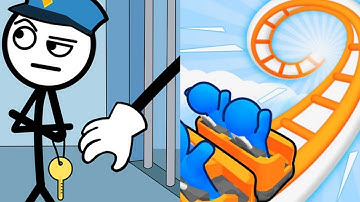 Thief Puzzle Vs Runner Coaster Satisfying ASMR Gameplay (Android,ios) (New Update)