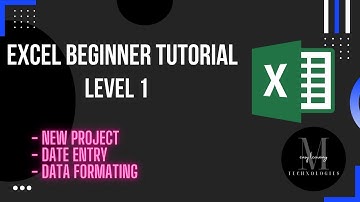 Microsoft Excel Beginner Tutorial - Level 1